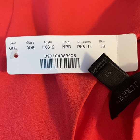 NWT J.Crew 8T Pink Pleated Dress in 365 Crepe - Picture 7 of 8